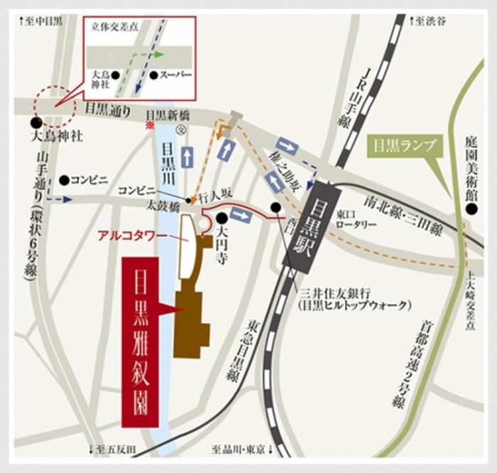 來源: https://www.megurogajoen.co.jp/access/