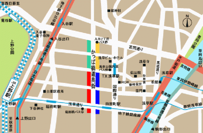 來源: http://www.kappabashi.or.jp/home/access.html