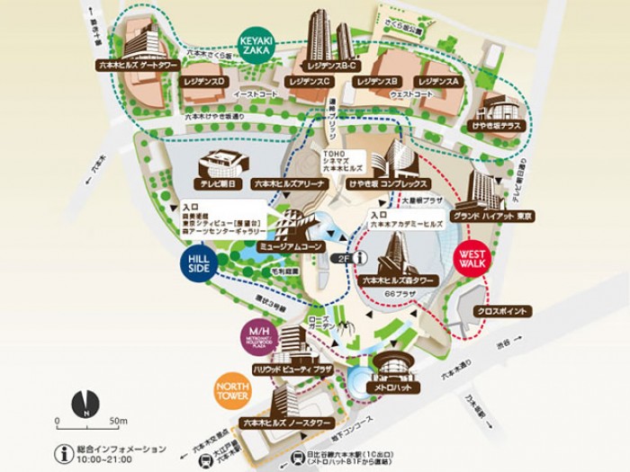 來源: http://www.roppongihills.com/facilities/floor_map/